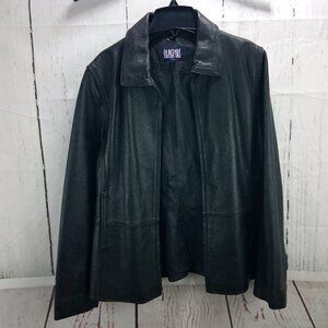 Blasport Wome's Black Leather Jacket Size L